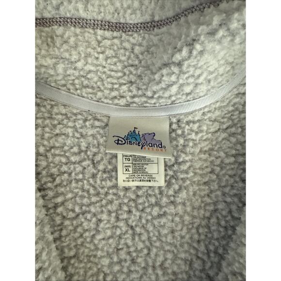 Disneyland Women’s Purple Fleece Jacket XL Tinkerbell Full Zip - Picture 3 of 5